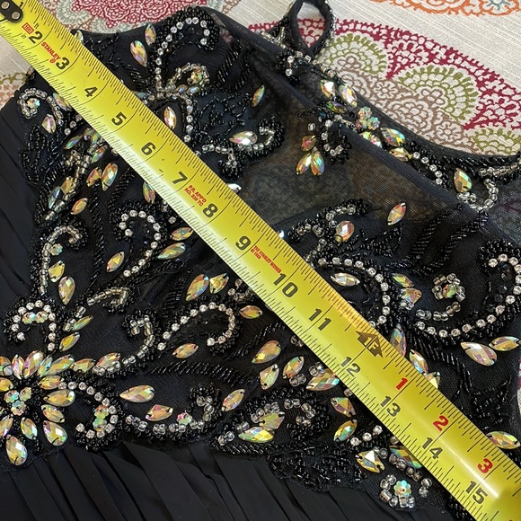 Faby Luxe Couture Size Medium Black Embellished Dress - Picture 15 of 15